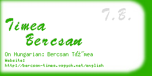 timea bercsan business card